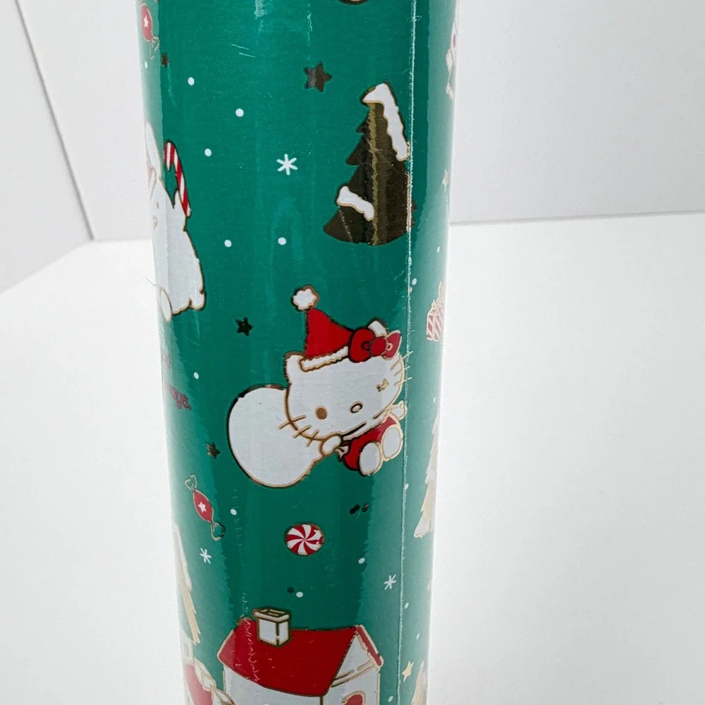 Sanrio Hello Kitty Friends Christmas‎ Gift Wrap Green 30in x 10ft New Roll